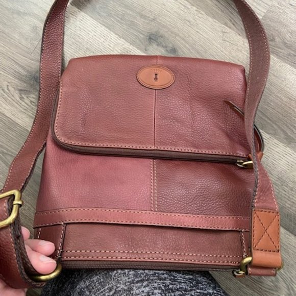 Fossil LEATHER crossbody bag - Picture 5 of 8